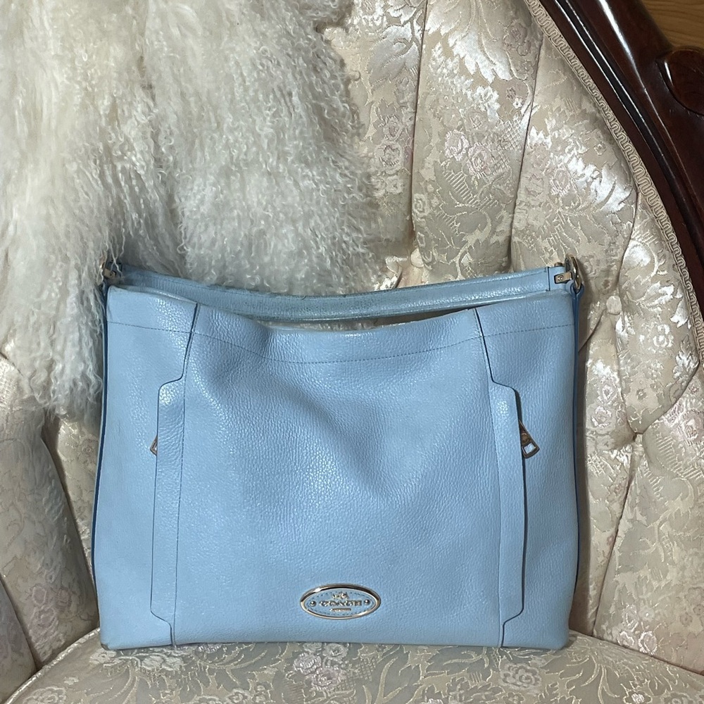 Blue Coach bag